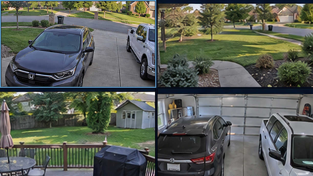 IP Camera: four camera view