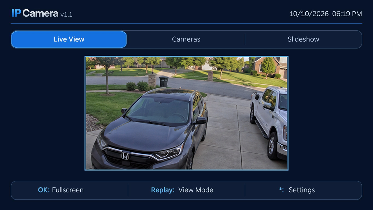 IP Camera: single camera view